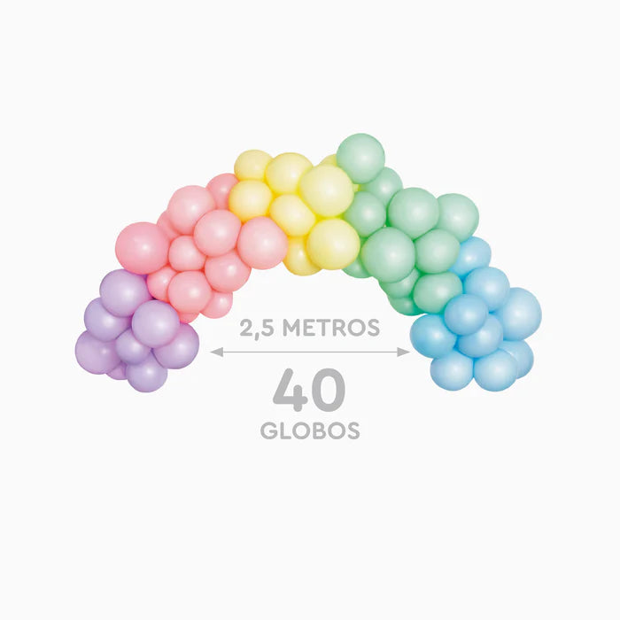 Latex balloons arc stain colors