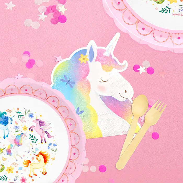 Double Layer Paper Napkin Shape 40 x 33 cm Magical Unicorns
