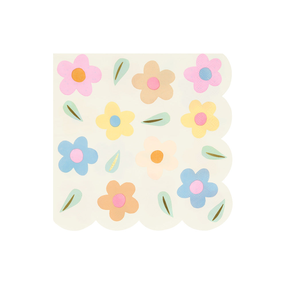 Happy flowers napkins L