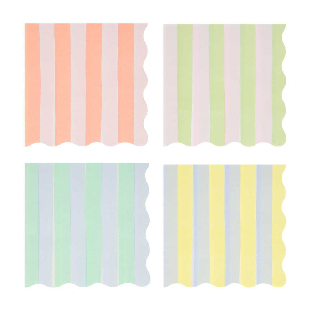 Pastel stripe napkins L