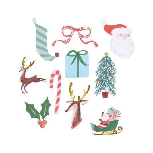Christmas shaped stickers
