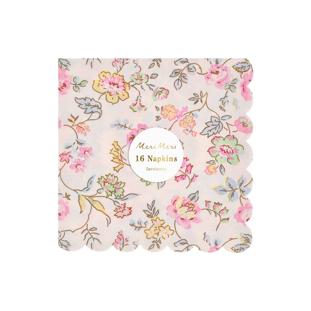 Pink chintz napkins L