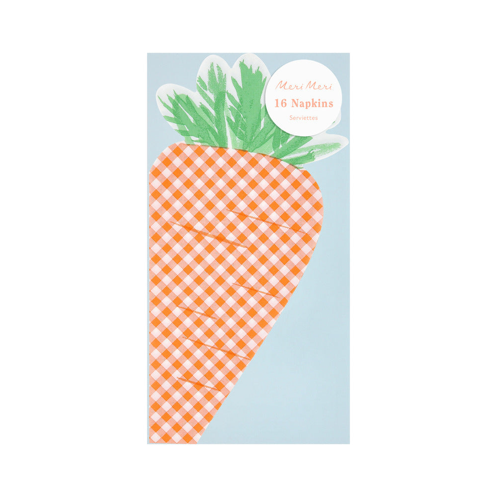 Gingham carrot napkins