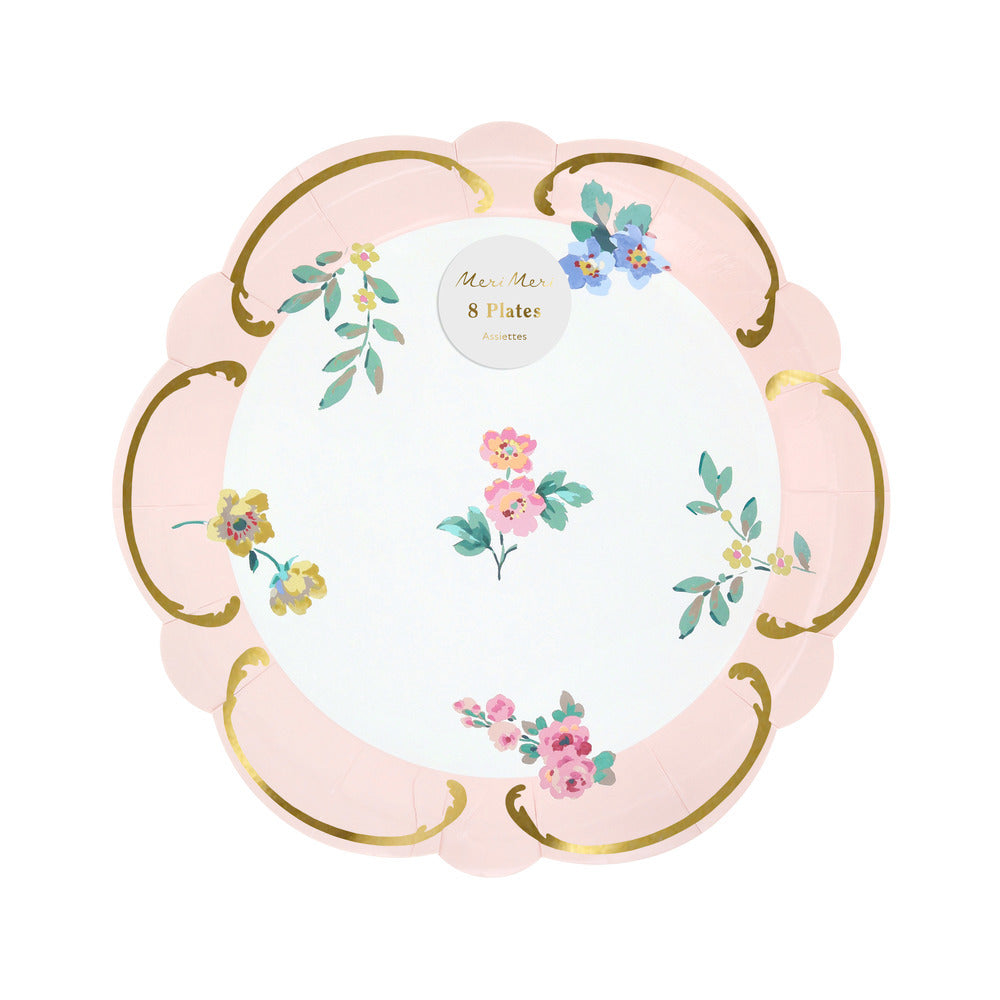 Rococo posy side plates