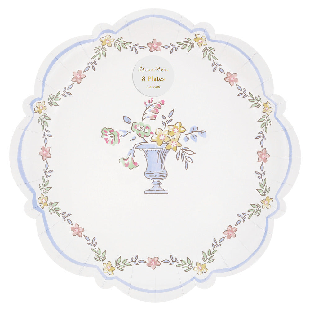 Chintz border dinner plates