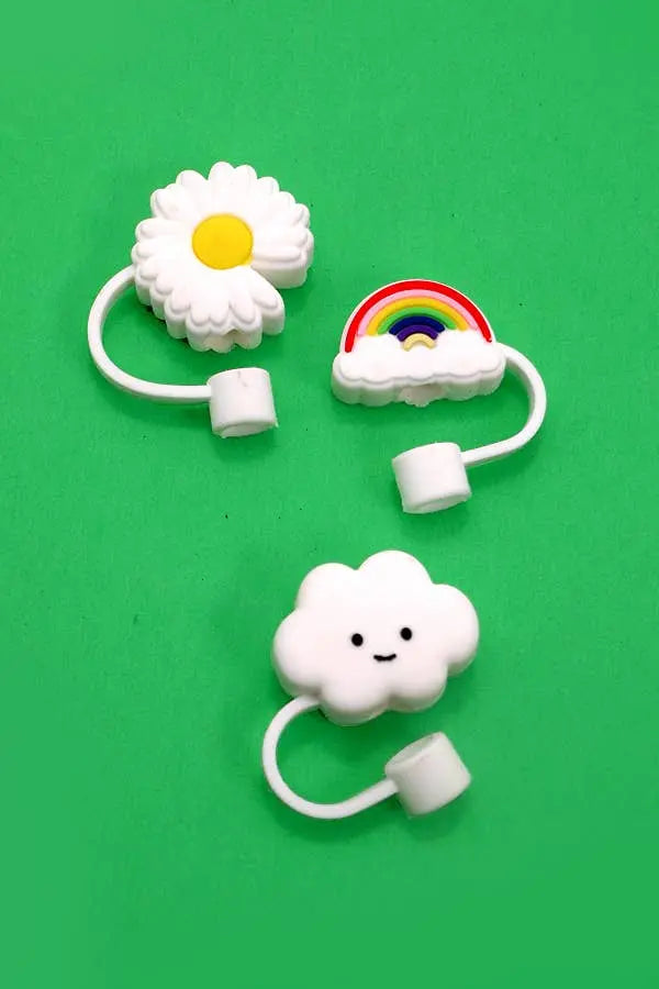 40oz CLOUD FLOWER RAINBOW TUMBLER STRAW COVER CAP | 40TB1919: FLOWER JOSSLYN by Wall to Wall