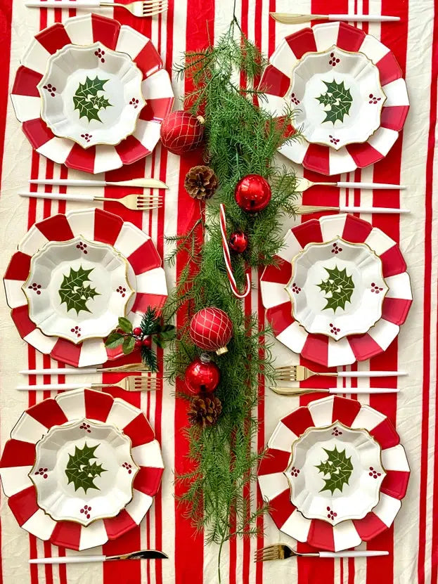 8 Noel White Dessert Plates Eid Creations