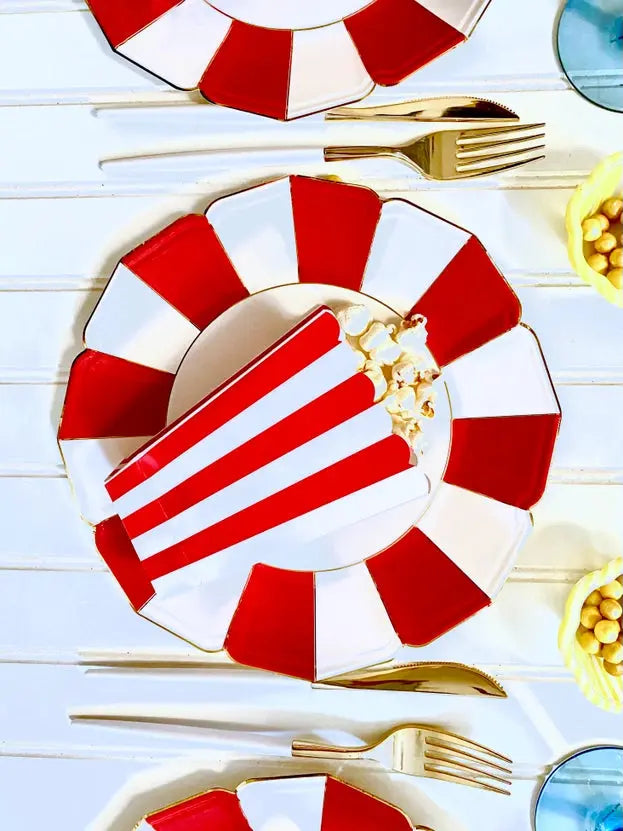 8 Red Candy Dinner Plates Eid Creations