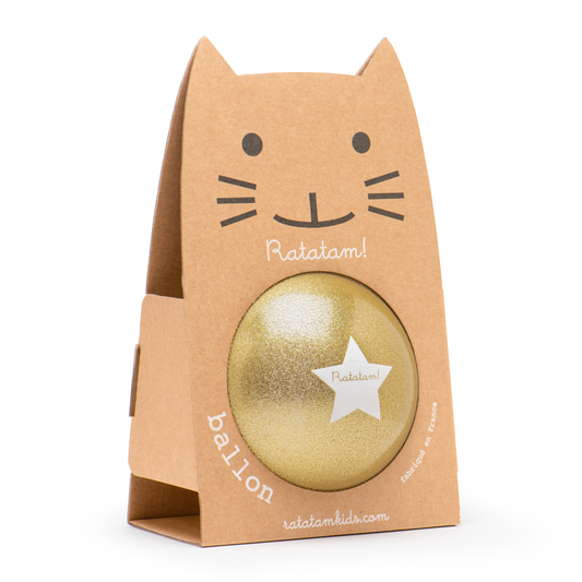Ratatam! - 15 cm gold glitter balloon
