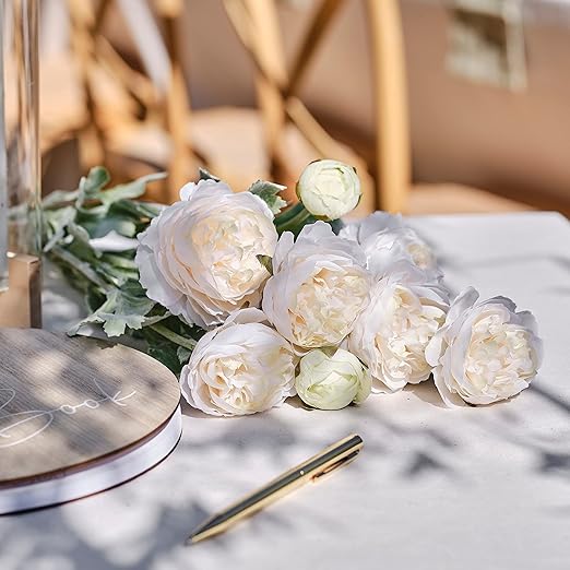 Ginger Ray SW-867 Ranunculus Stems - White (Pack of 3)