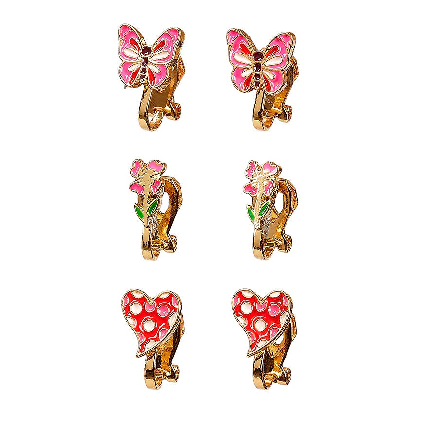 Ear clips Finelie (3 pairs/card, 1 card)
