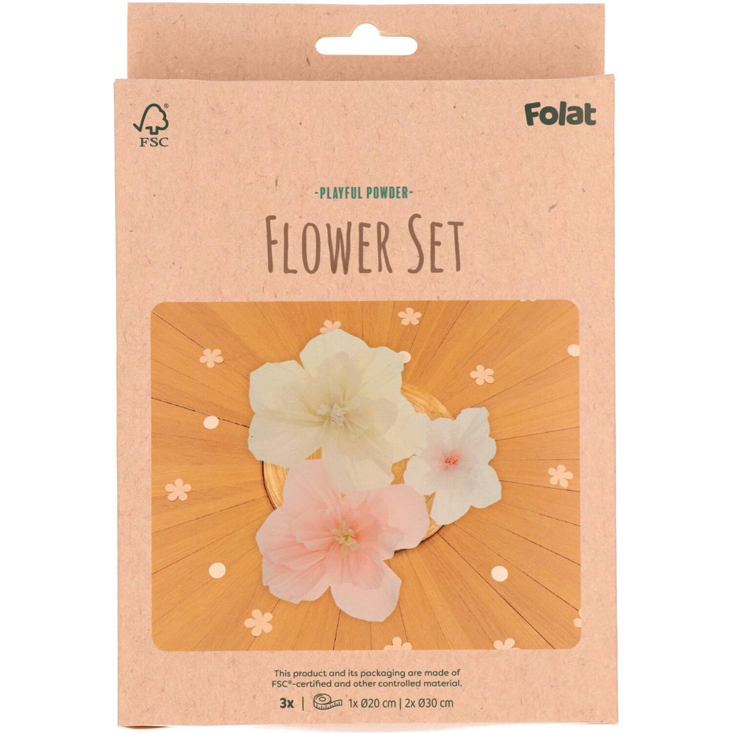 Table decoration - Flower Set - Playful Powder - 3 pieces