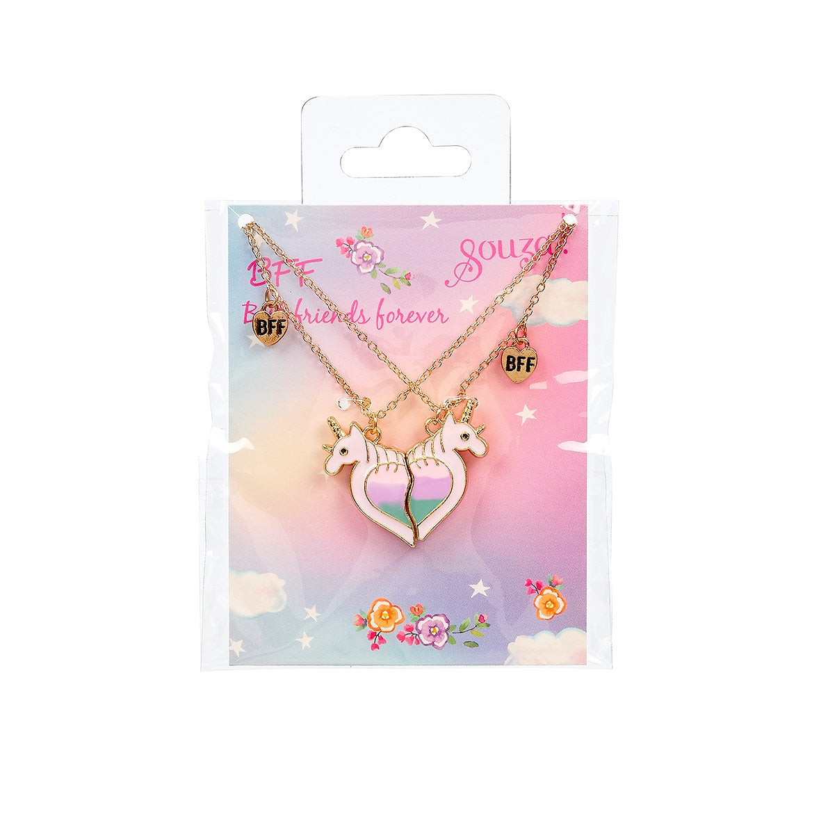 Giftpack BFF Unicorn, 2 necklaces (2 pcs/card, 1 card)