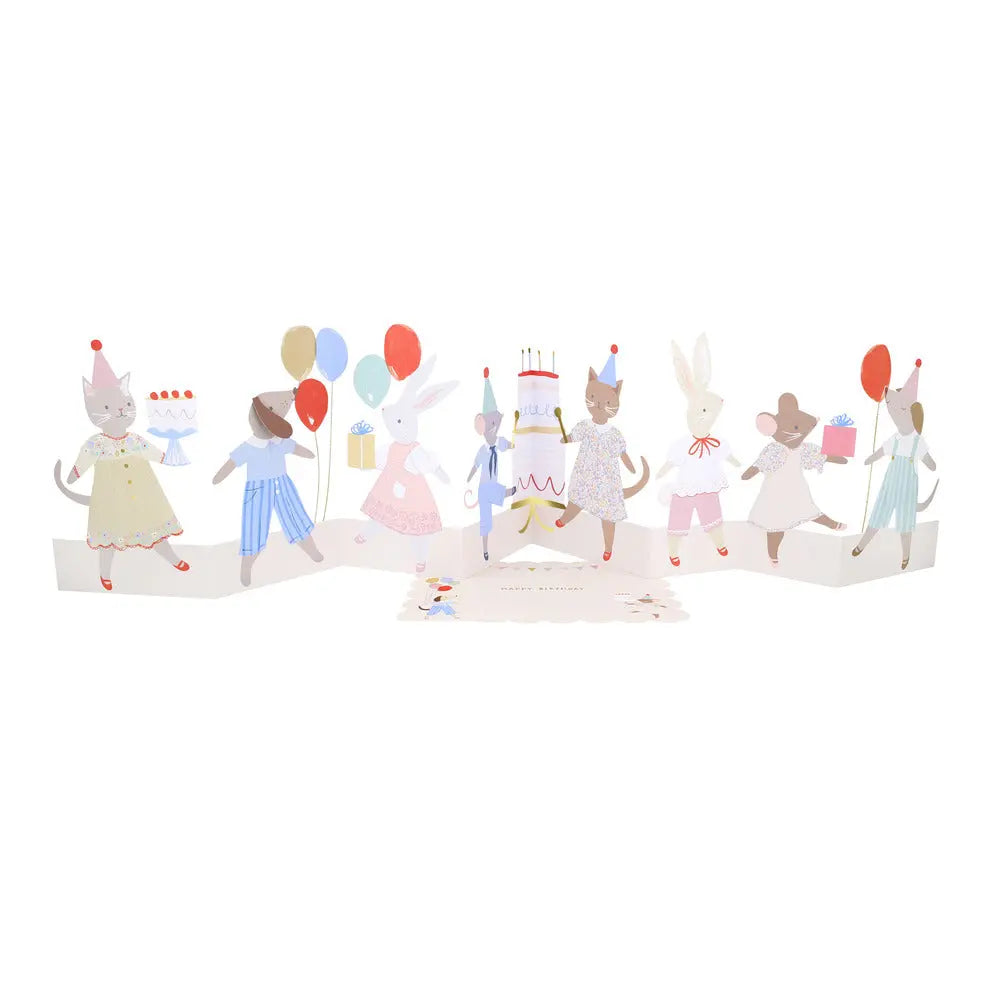 Animal friends birthday card Meri Meri