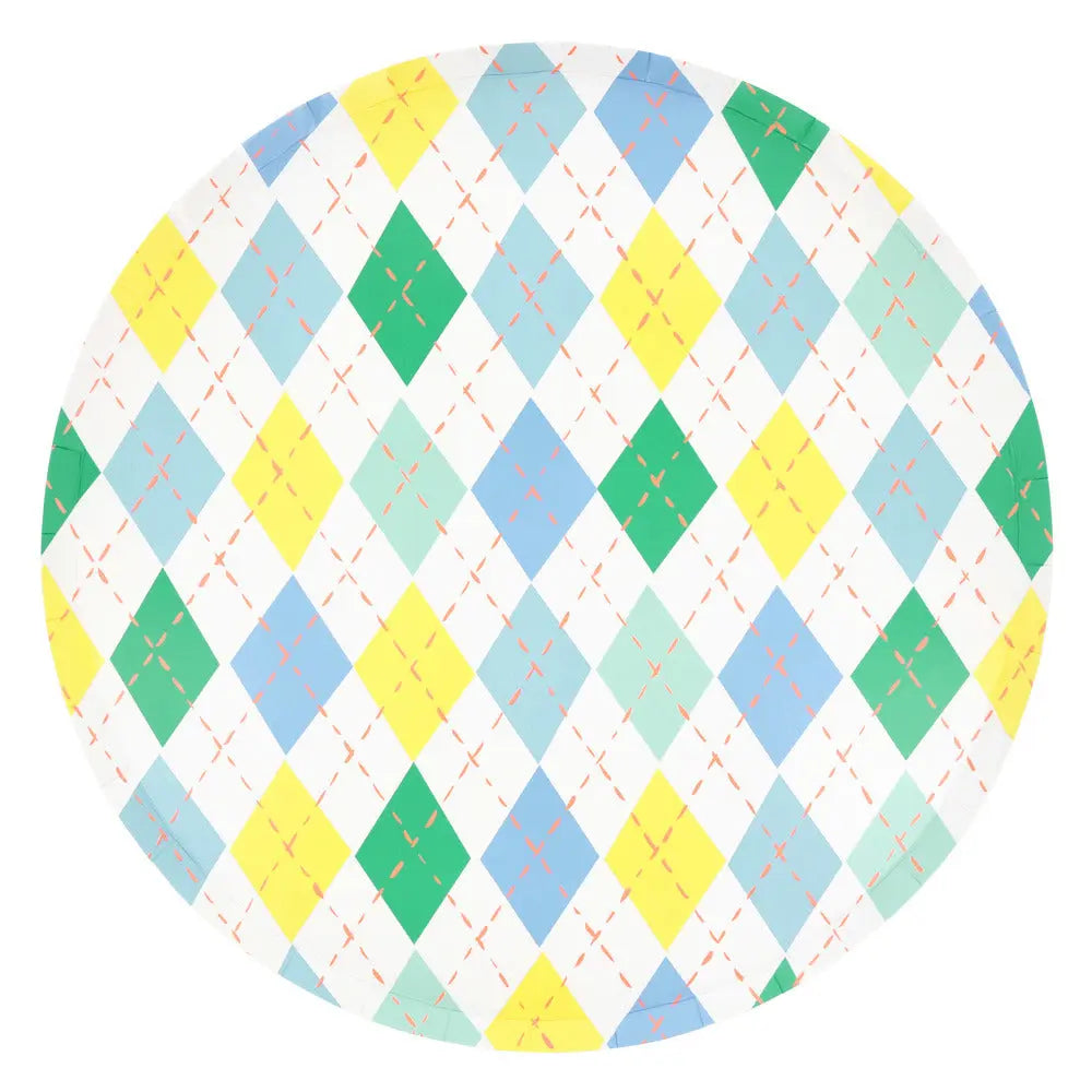 Argyle Dinner Plates Meri Meri