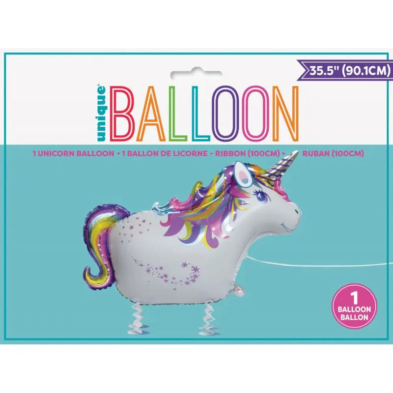 Balloon walking unicorn foil 90 cm Unique