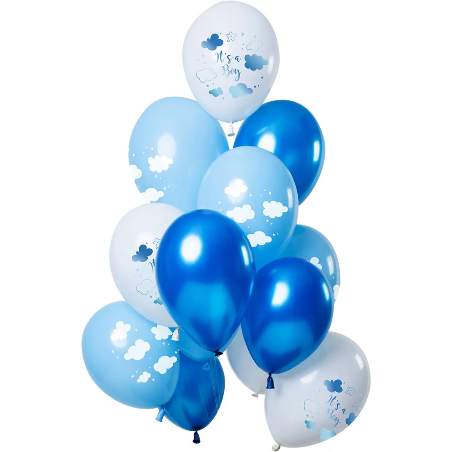 Balloons 'It's a boy' Blue 33cm - 12 pieces Folat