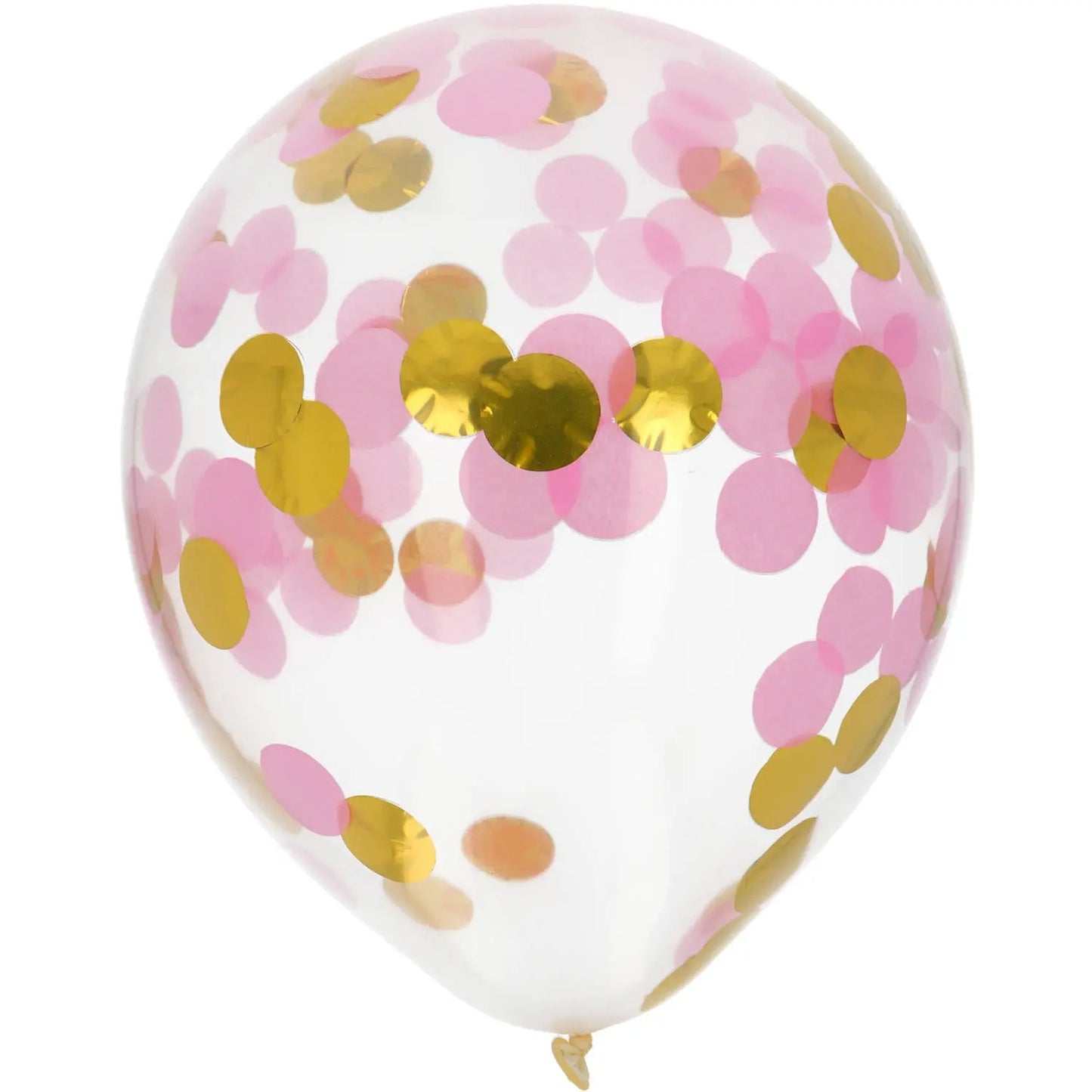 Balloons with Confetti Gold & Pink 30cm - 4 pieces Folat