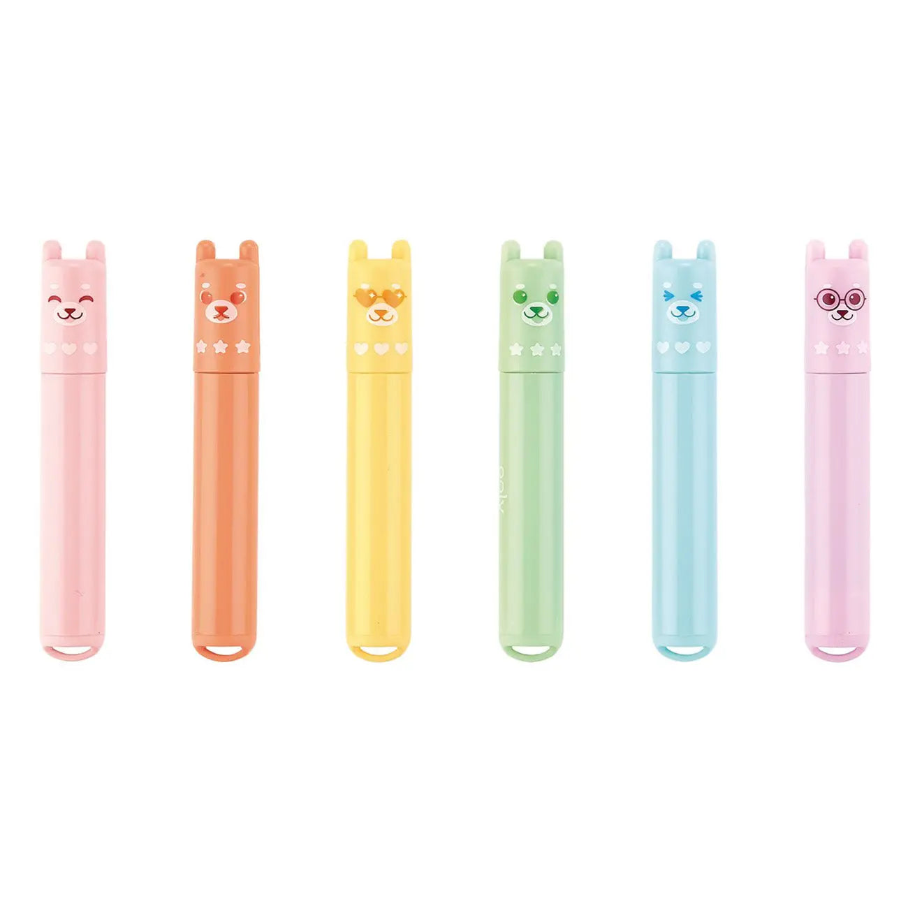 Beary sweet mini scented highlighters. PRICE PER PACK OF 6 pens. OOLY