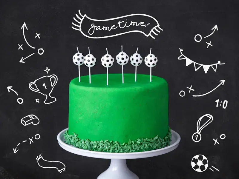 Birthday candles Soccer Balls, 2.5cm Partydeco