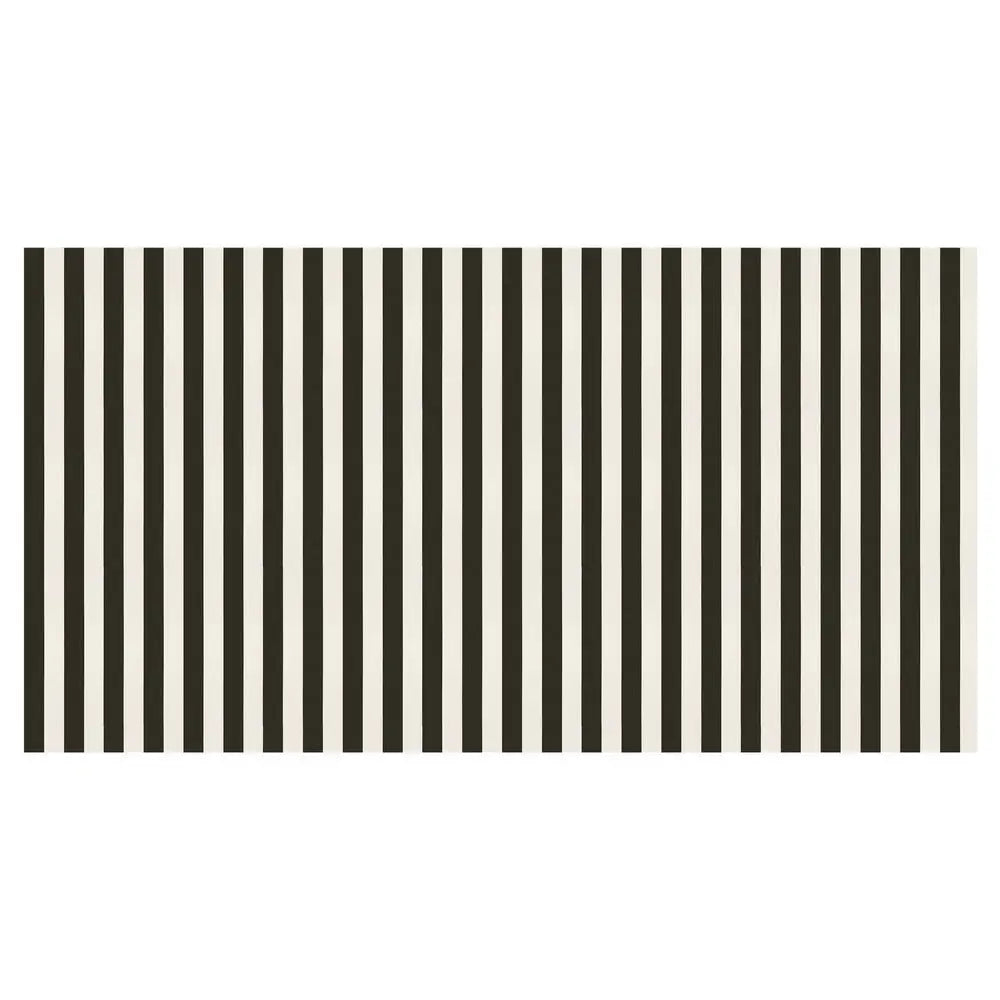 Black striped tablecloth Oh yeah!