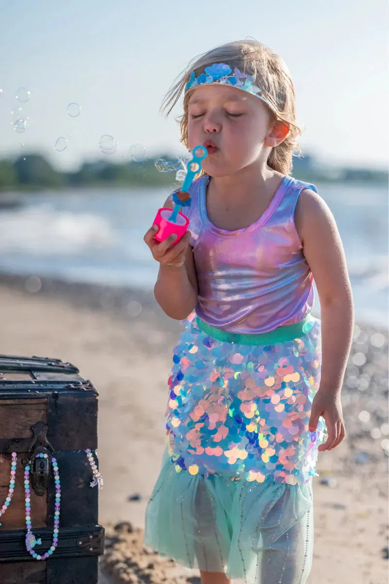 Bling Bling Mermaid Skirt & Hairclip Set Mint Great Pretenders