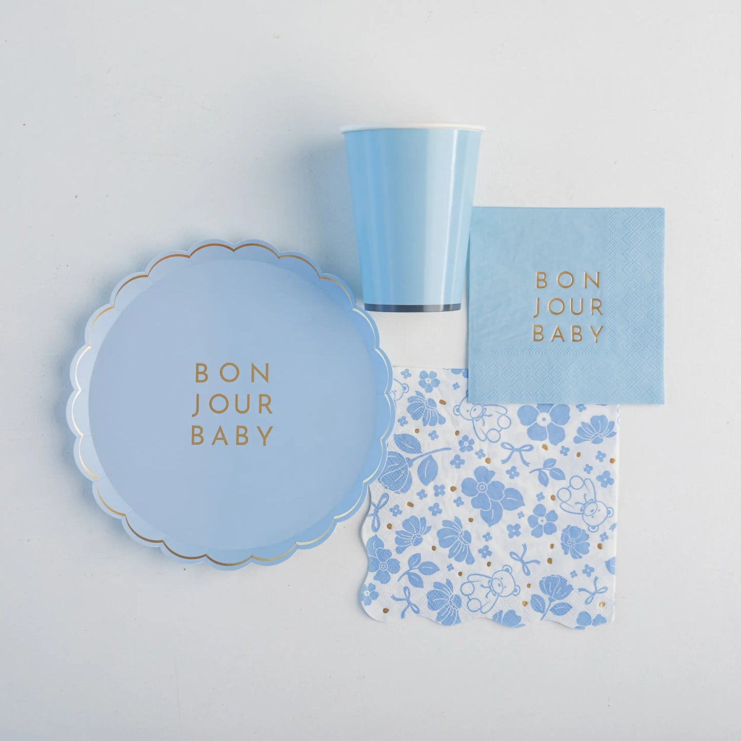 Bonjour Fête - BONJOUR BABY SKY BLUE SMALL PLATES Bonjour Fête