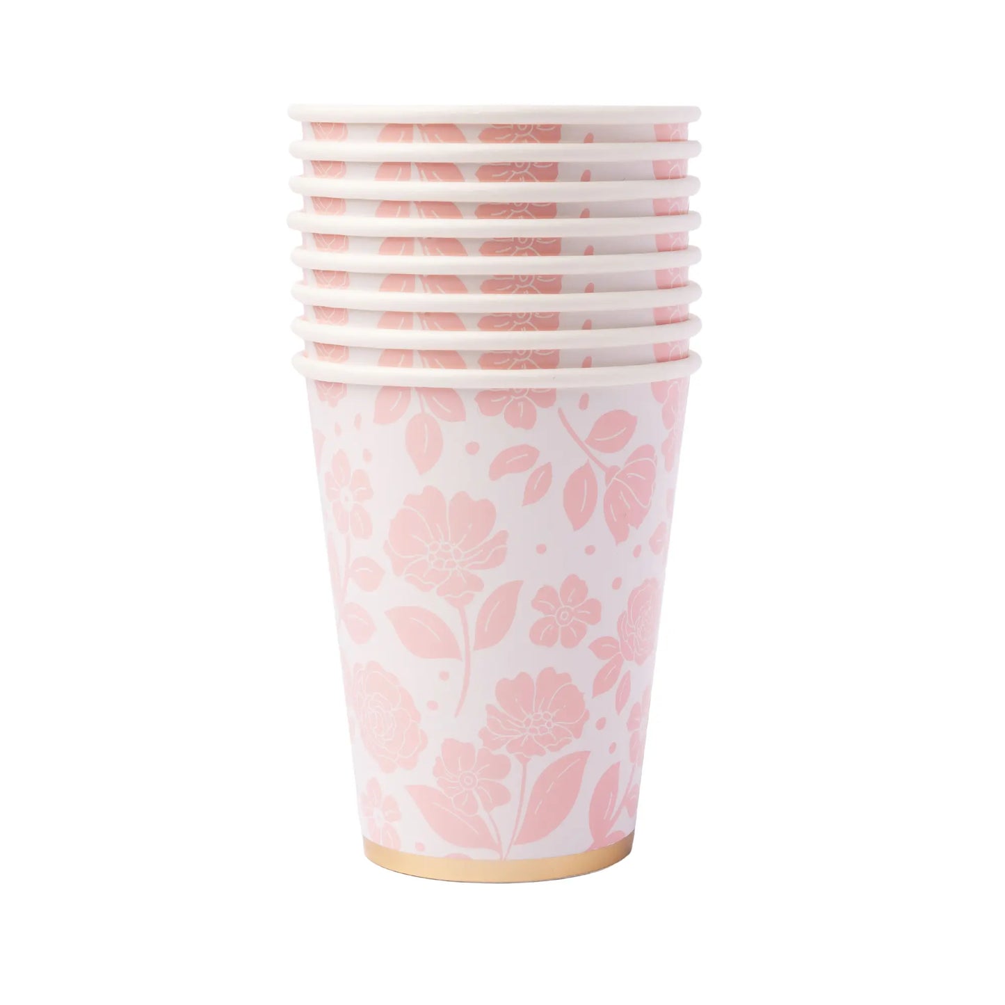 Bonjour Fête - PETAL PINK ELEGANT FLORAL CUPS Bonjour Fête