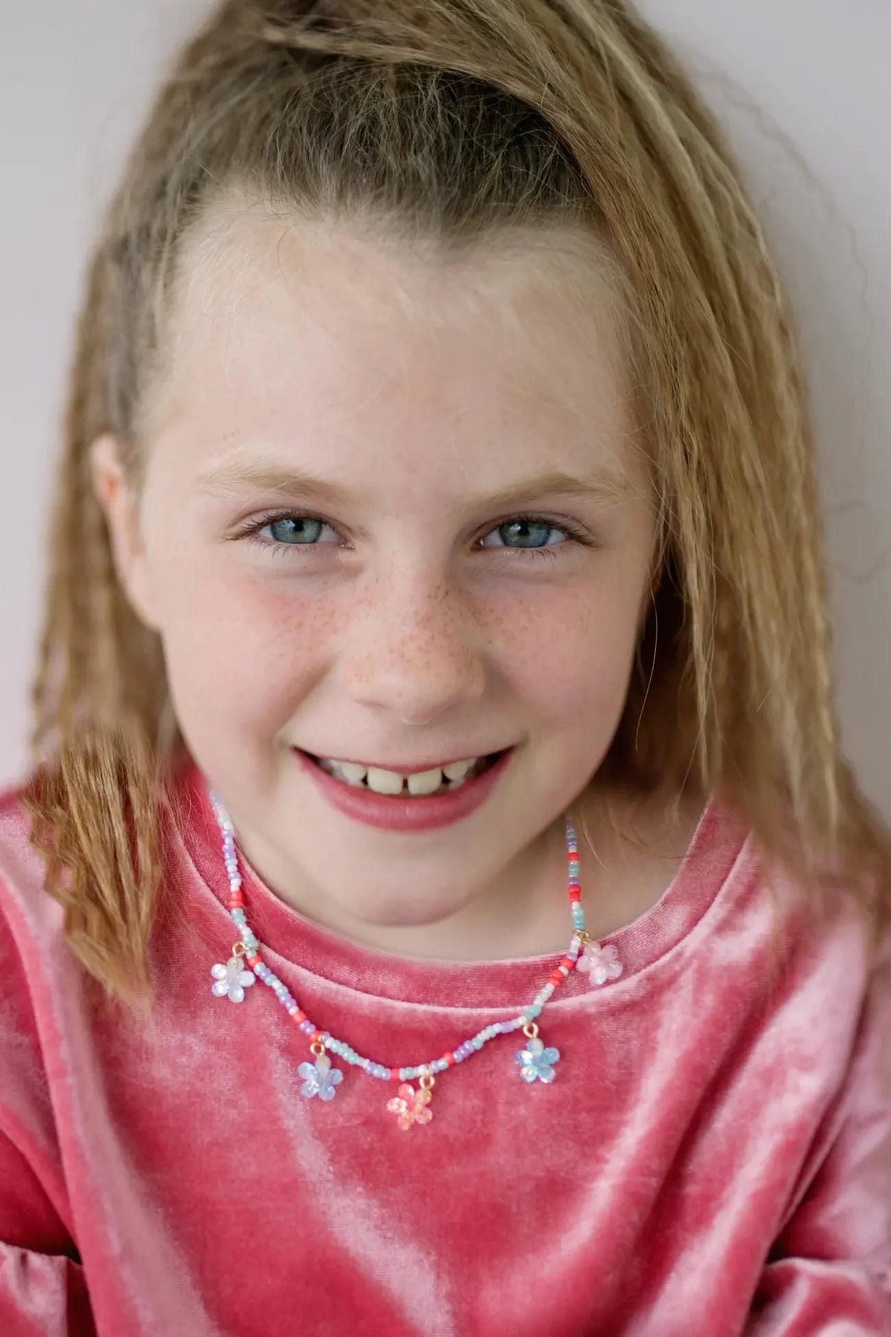 Boutique Shimmer Flower Necklace thepartyville