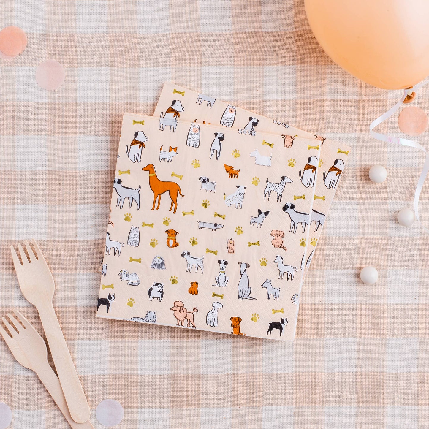 Bow Wow Large Napkins - 16 Pk. Jollity & Co. + Daydream Society