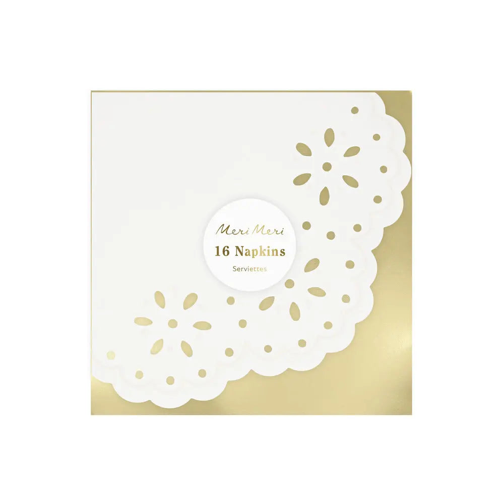 Broderie Anglaise lace Whitei napkins L Meri Meri