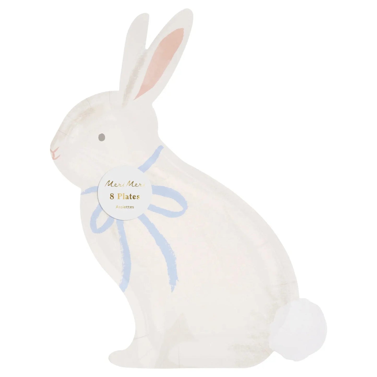 Bunny with bow plates Meri Meri