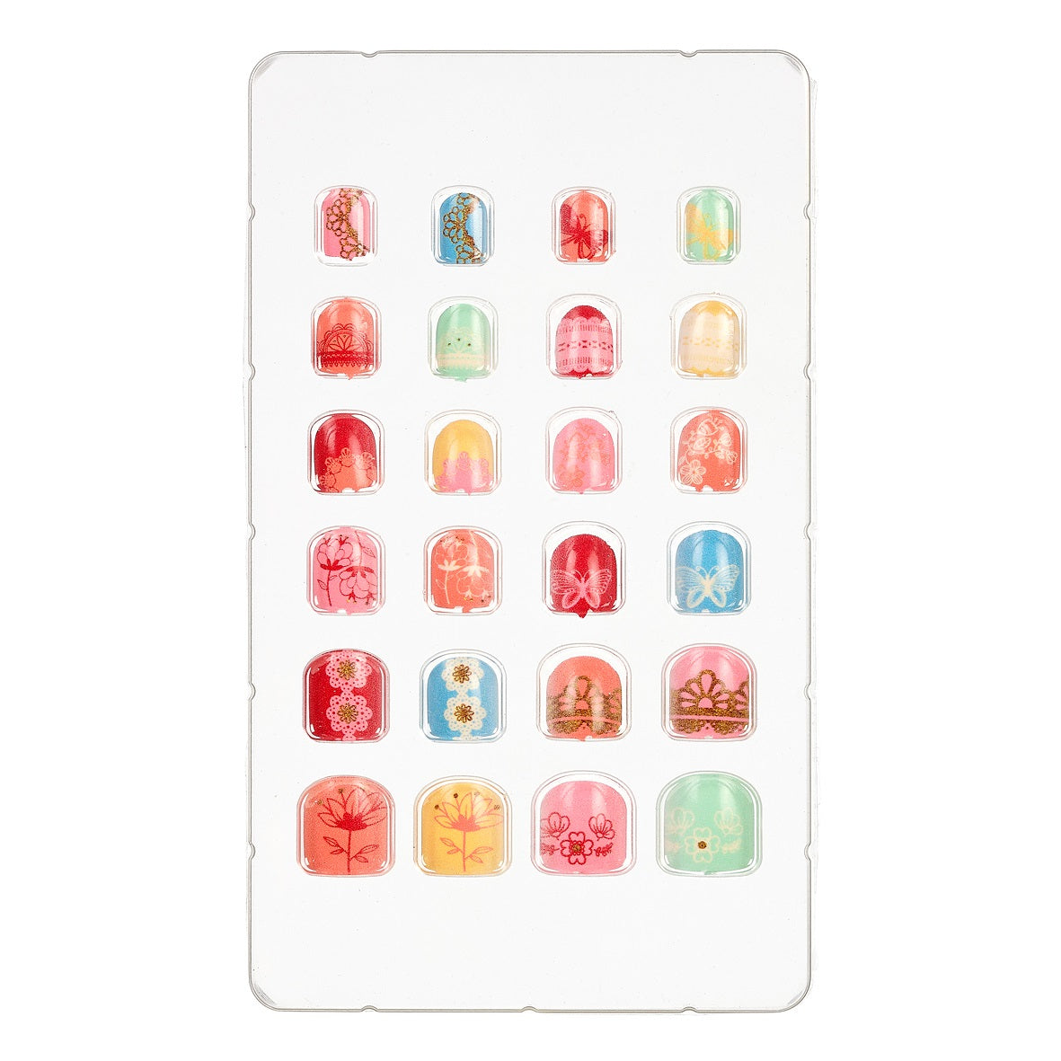 Artificial nails Flowers ( with display for 10 pieces,1 pc)