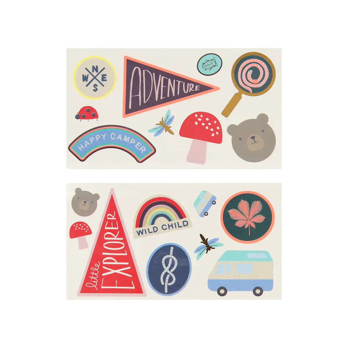 Camping Adventure Temporary Tattoos (x 18 tattoos) Meri Meri