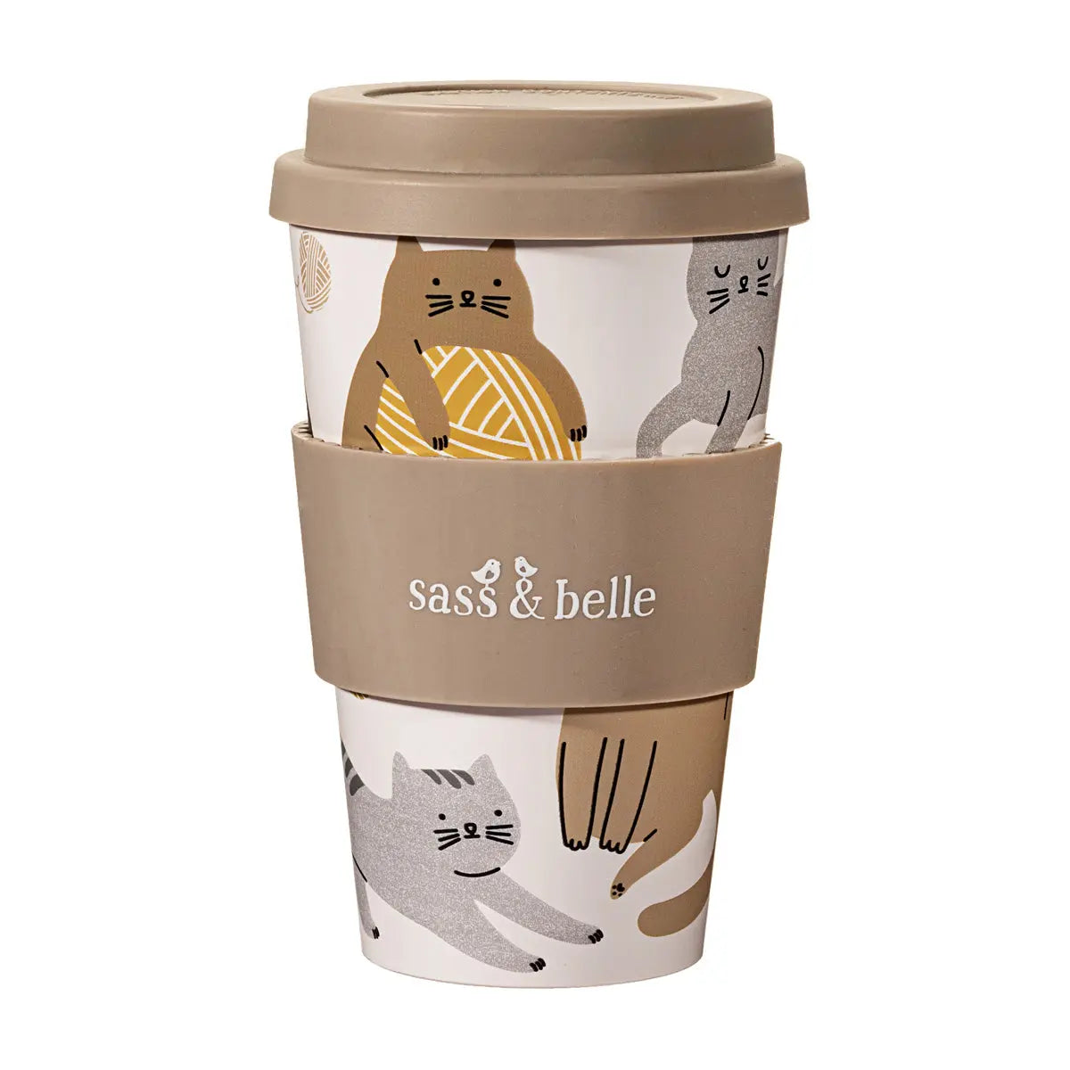 Cats Travel Coffee Cup SASS AND BELLE