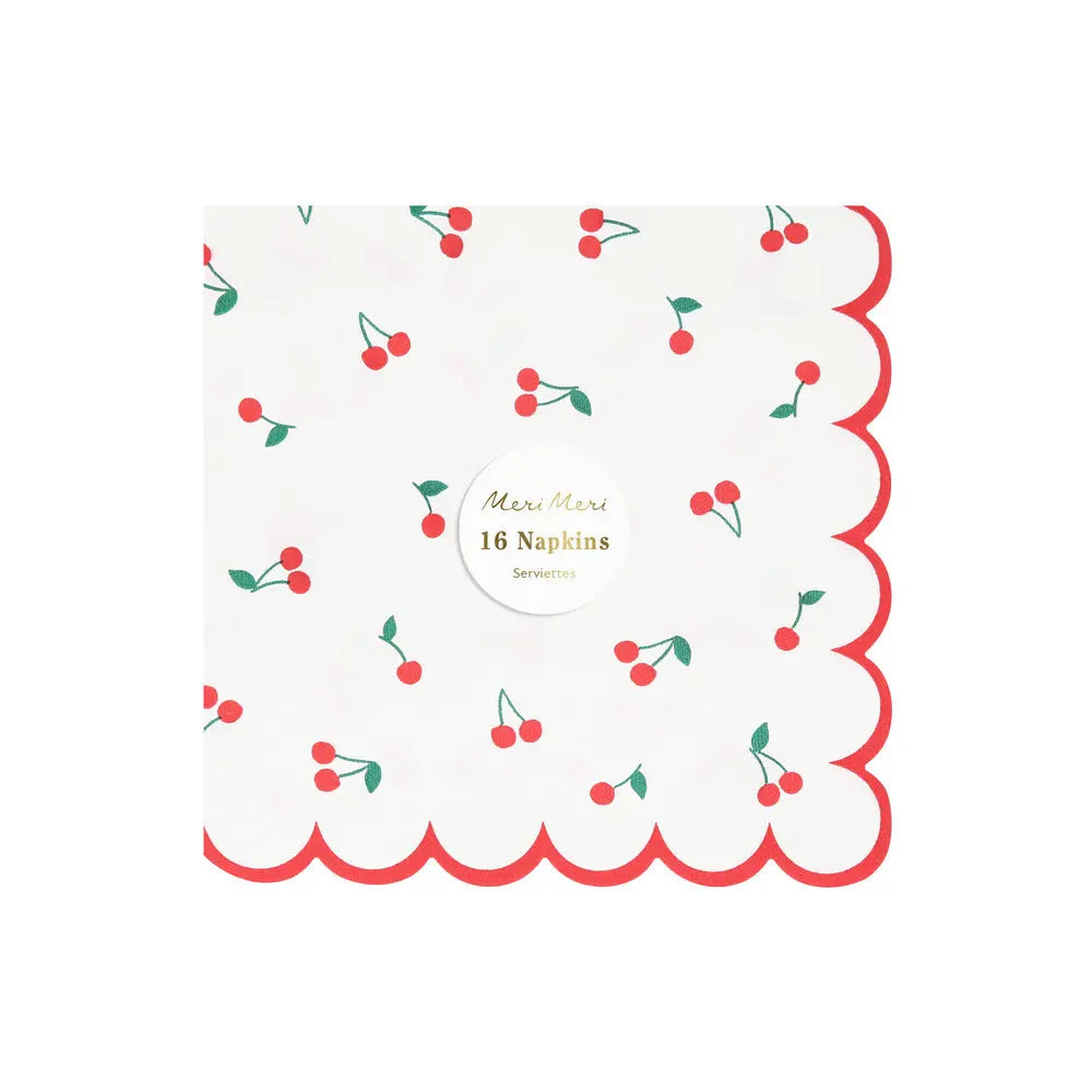 Cherry pattern napkins L Meri Meri