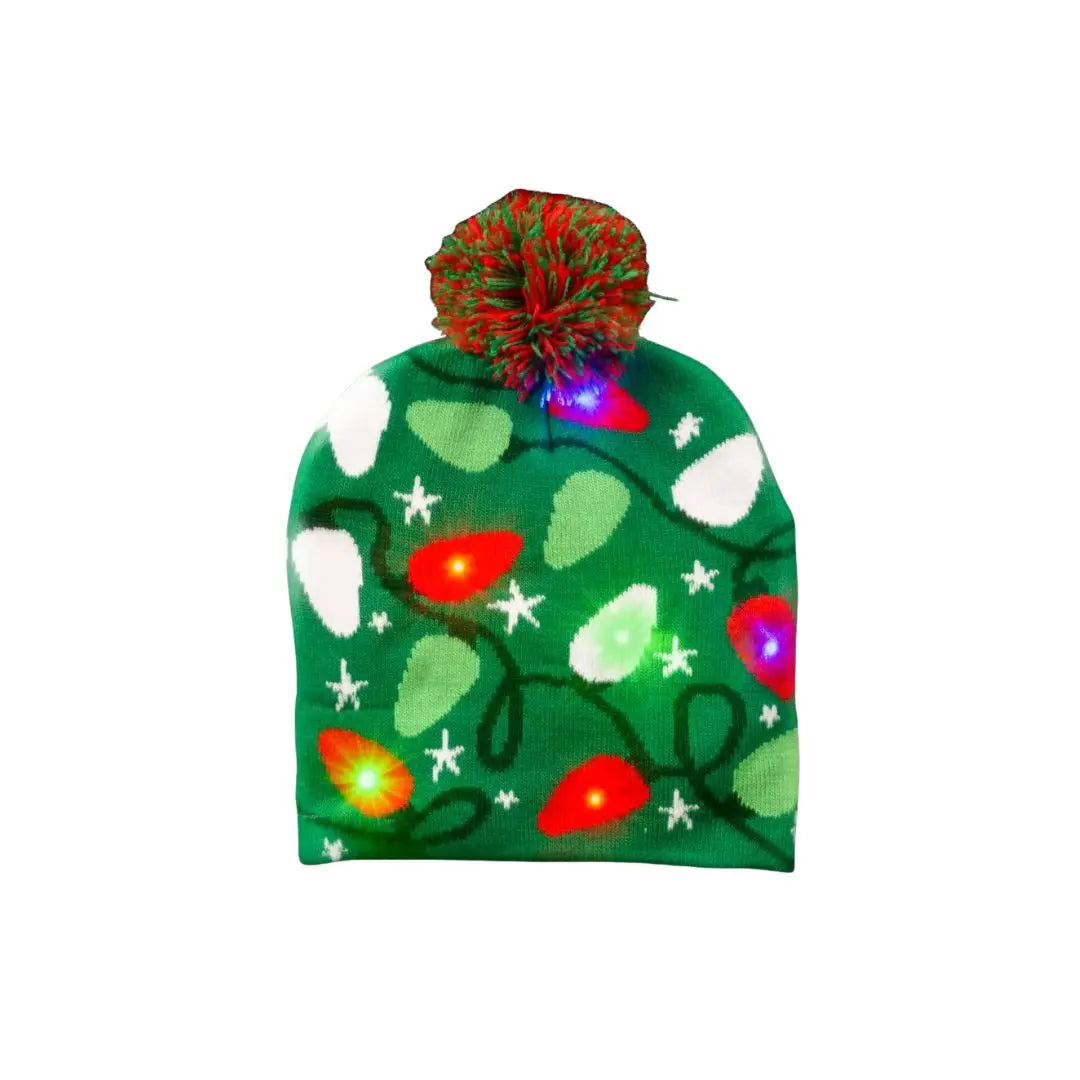 Christmas Bulb Light-up Beanie Hat La Luna Bella