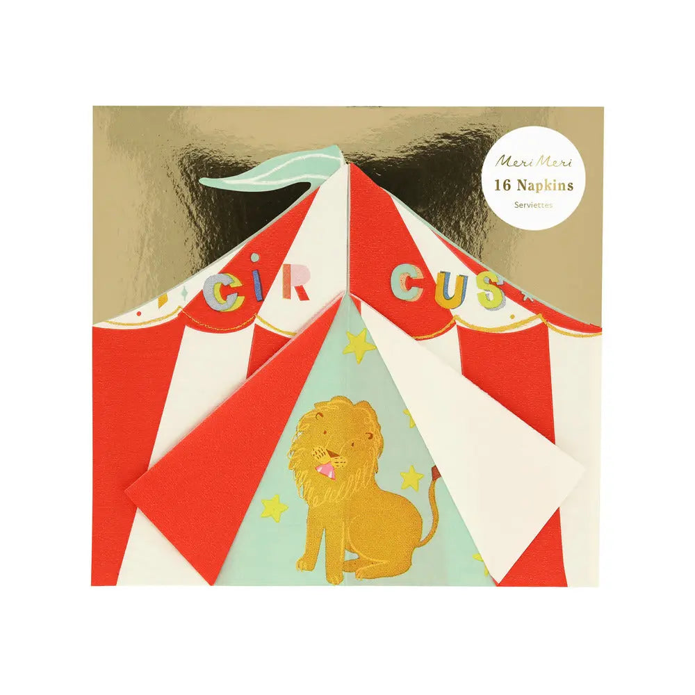Circus Shaped Big Top Napkins (x 16) Meri Meri