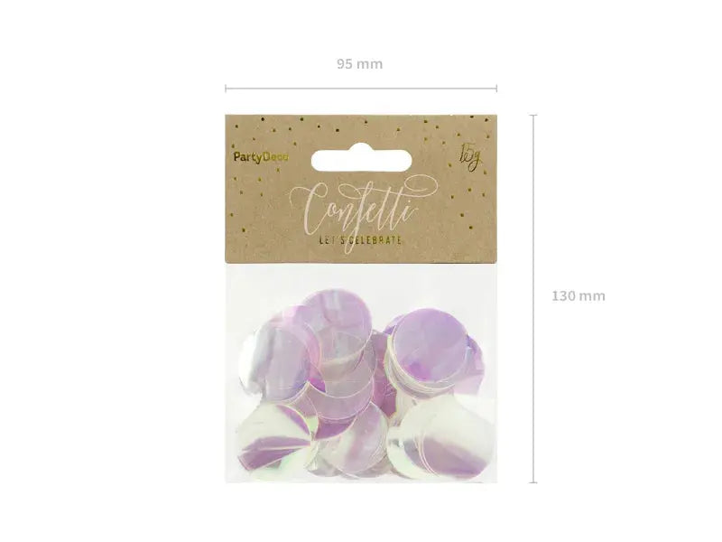 Confetti Circles, iridescent, 15g Partydeco