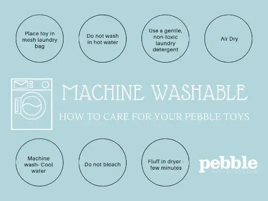 Crochet Toy Handmade Fairtrade Bunny Ring Rattle Teal Pebblechild