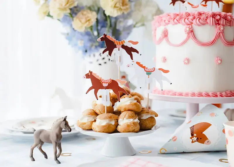 Cupcake toppers - Horses Partydeco
