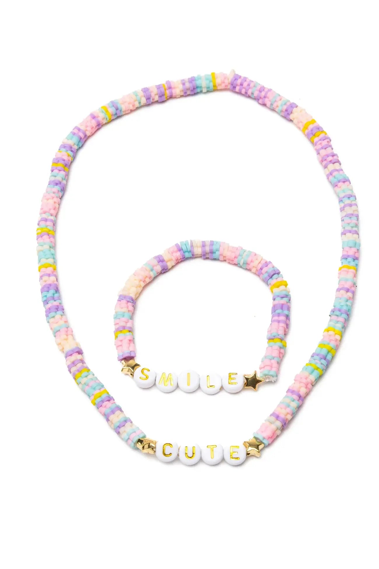 Cute Smile Necklace and Bracelet Set Great Pretenders