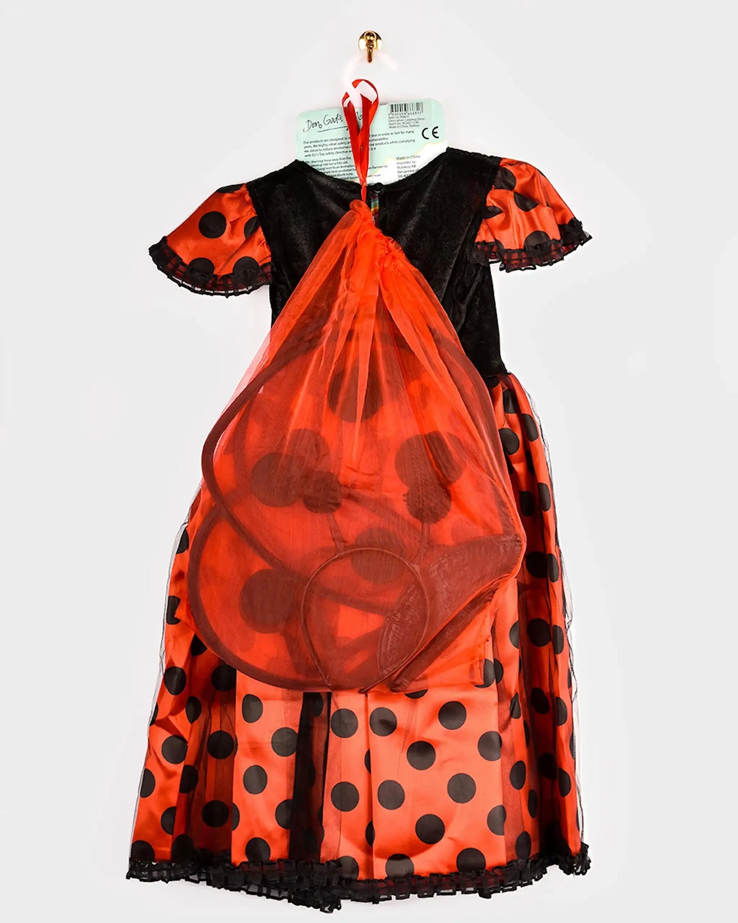 DRESS LADYBUG w ACC 4-6 years Den Goda Fen