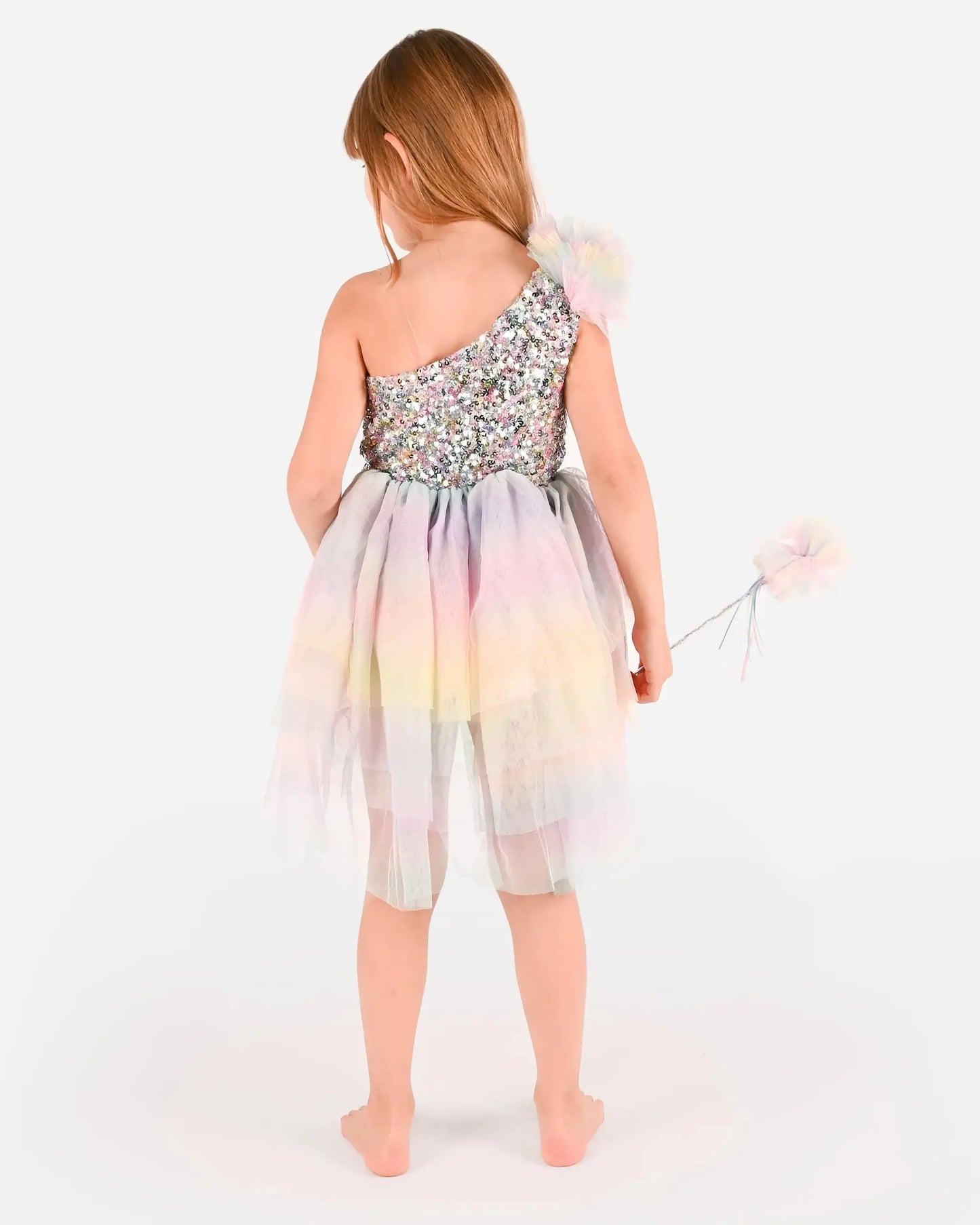 DRESS RAINBOW FAIRY w WAND 2-4 years Den Goda Fen