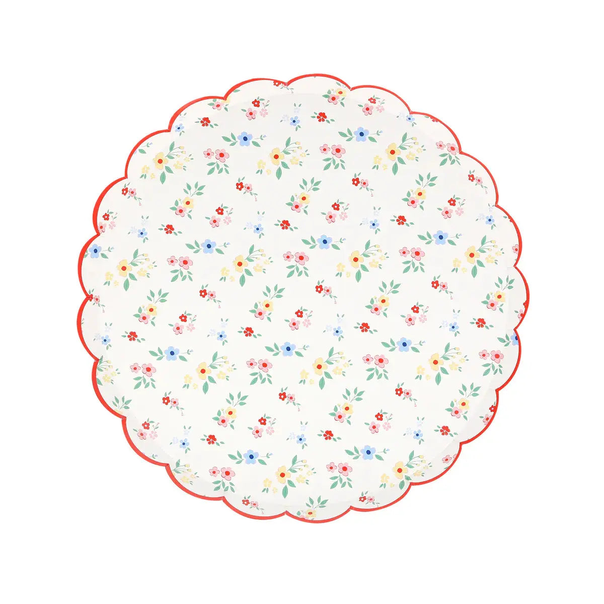 Ditsy Posy Scalloped Side Plates (x 8) Meri Meri