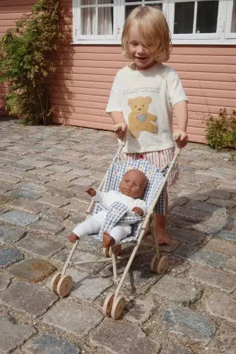 Doll Stroller - Captains Blue Check Konges Slojd