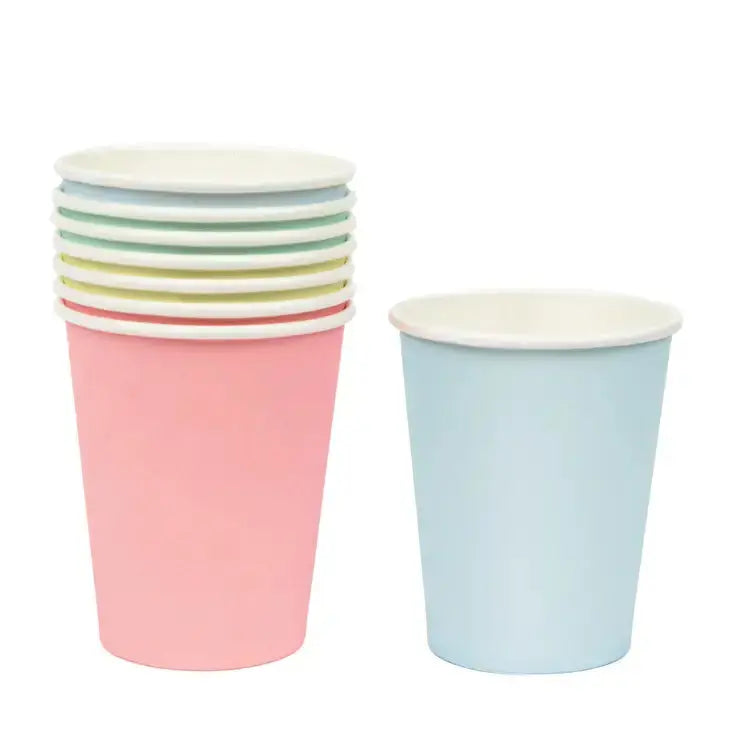 Eco-Friendly Pastel Paper Cups - 8 Pack Talking Tables