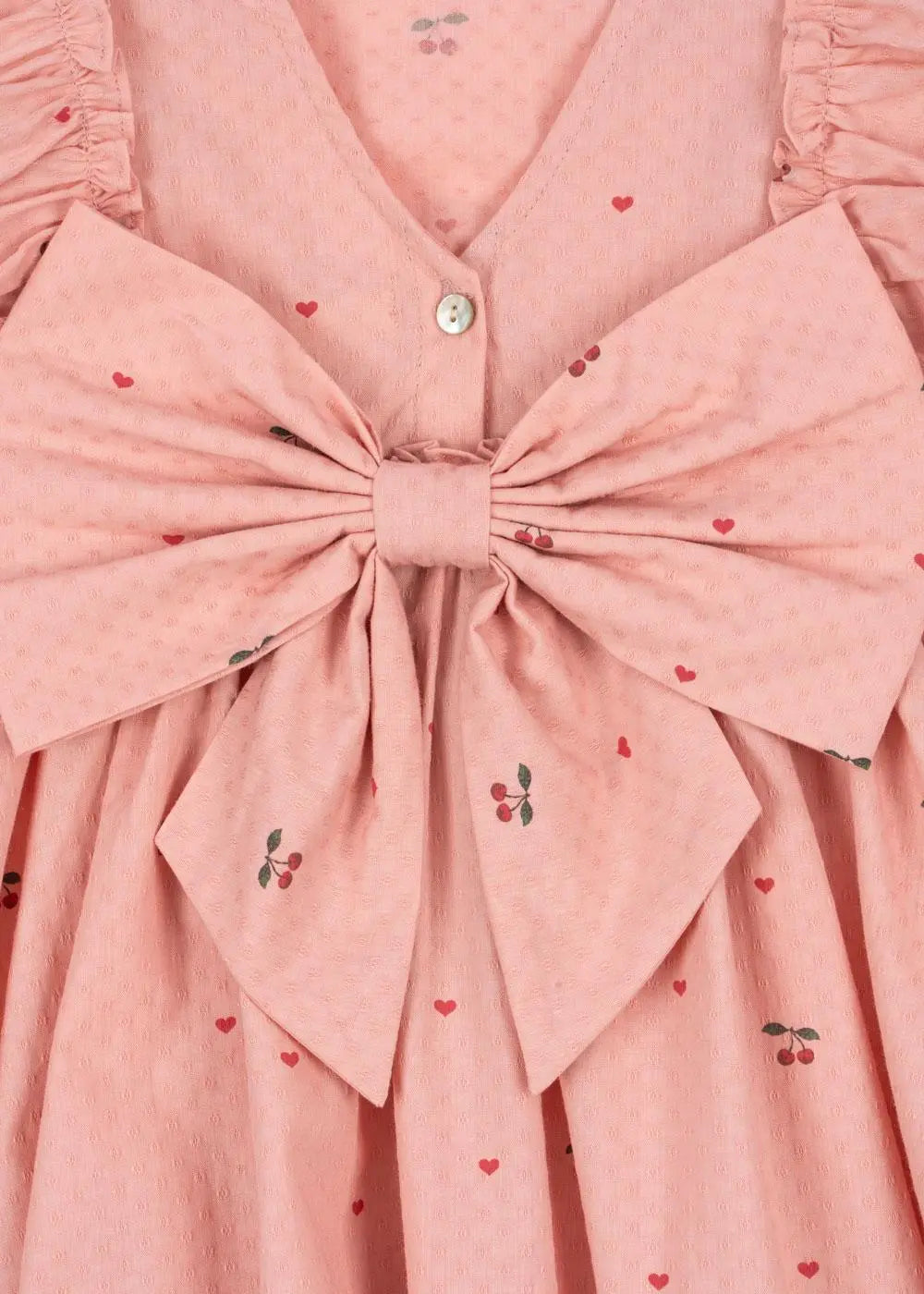 Evia Bow Dress - Cherry Coeur Konges Slojd