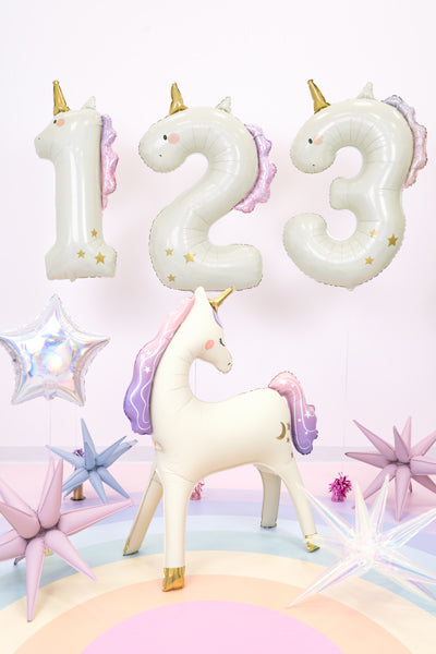 Foil balloon Number ''2'' Unicorn, 93cm, mix (FB359-2)