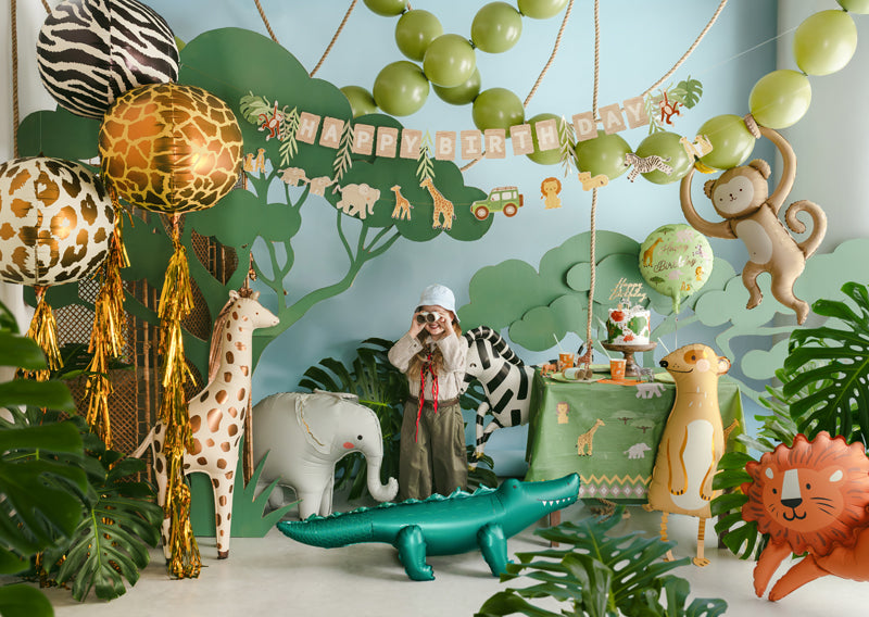 Standing foil balloon Crocodile, 126x36 cm, mix (FB382)